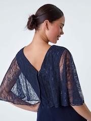 Roman Lace Overlay Wide Leg Jumpsuit - Imagen 5 de 5
