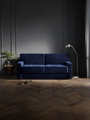 Jay-Be Luxe Velvet Royal Blue Linea 3 Seater Sofa Bed - Image 1 of 6