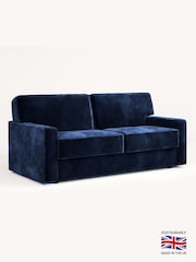 Jay-Be Luxe Velvet Royal Blue Linea 3 Seater Sofa Bed - Image 2 of 6