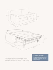 Jay-Be Luxe Velvet Royal Blue Linea 3 Seater Sofa Bed - Image 6 of 6