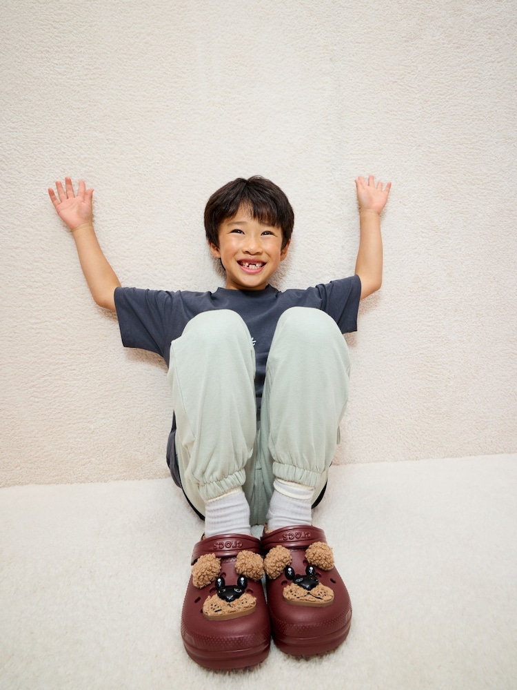 Crocs Brown Classic Kids Fun Lab Bear Slippers - Image 2 of 8