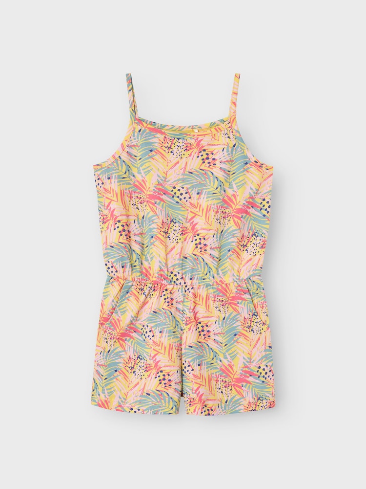 Name It Orange 100% Cotton Printed Playsuit - Image 1 of 3 Name It Orange 100% Cotton Printed Playsuit - Image 1 of 3