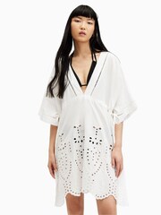 AllSaints White 100% Cotton Avalon Dresses - Image 2 of 6