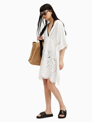 AllSaints White 100% Cotton Avalon Dresses - Image 3 of 6