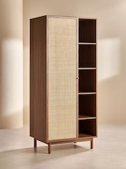 MADE.COM Dark Oak Effect Pavia Rattan Double Wardrobe - Image 2 of 6