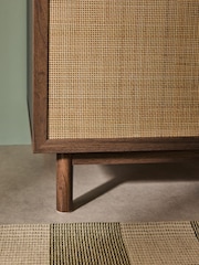 MADE.COM Dark Oak Effect Pavia Rattan Double Wardrobe - Image 4 of 6