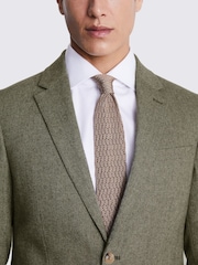MOSS Sage Green Slim Fit Herringbone Tweed Jacket - Image 6 of 8