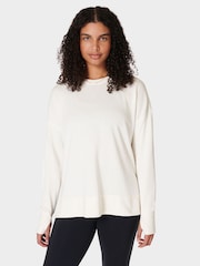 Sweaty Betty Lily White After Class Longline Sweatshirt - Image 1 of 7