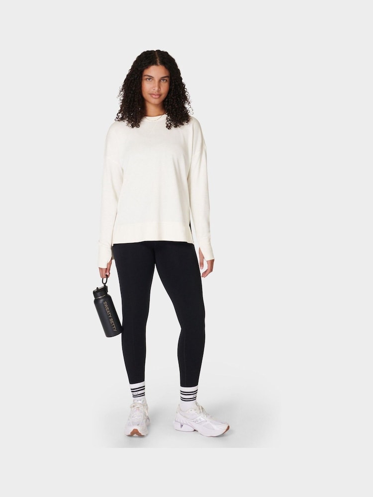 Sweaty Betty Lily White After Class Longline Sweatshirt - Image 3 of 7