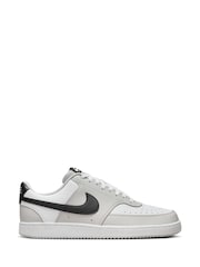 Nike Grey/White Court Vision Low Trainers - Image 3 of 8
