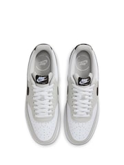 Nike Grey/White Court Vision Low Trainers - Image 6 of 8
