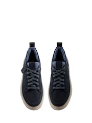 Clarks Blue Suede Somerset Lace Shoes - Image 3 of 4