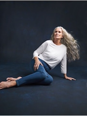 JD Williams Mid Blue Skinny Stretch Jeggings - Image 3 of 4