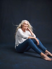 JD Williams Mid Blue Skinny Stretch Jeggings - Image 4 of 4