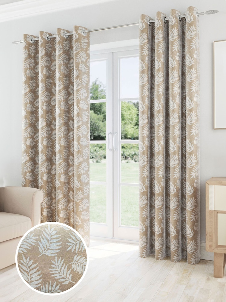 Enhanced Living Natural Thermal Room Darkening Oakland Readymade Curtains - Image 1 of 3