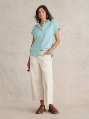 White Stuff Green Ellie Organic Cotton Shirt - Image 1 of 7