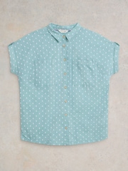 White Stuff Green Ellie Organic Cotton Shirt - Image 5 of 7