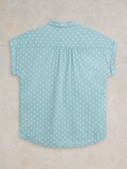 White Stuff Green Ellie Organic Cotton Shirt - Image 6 of 7
