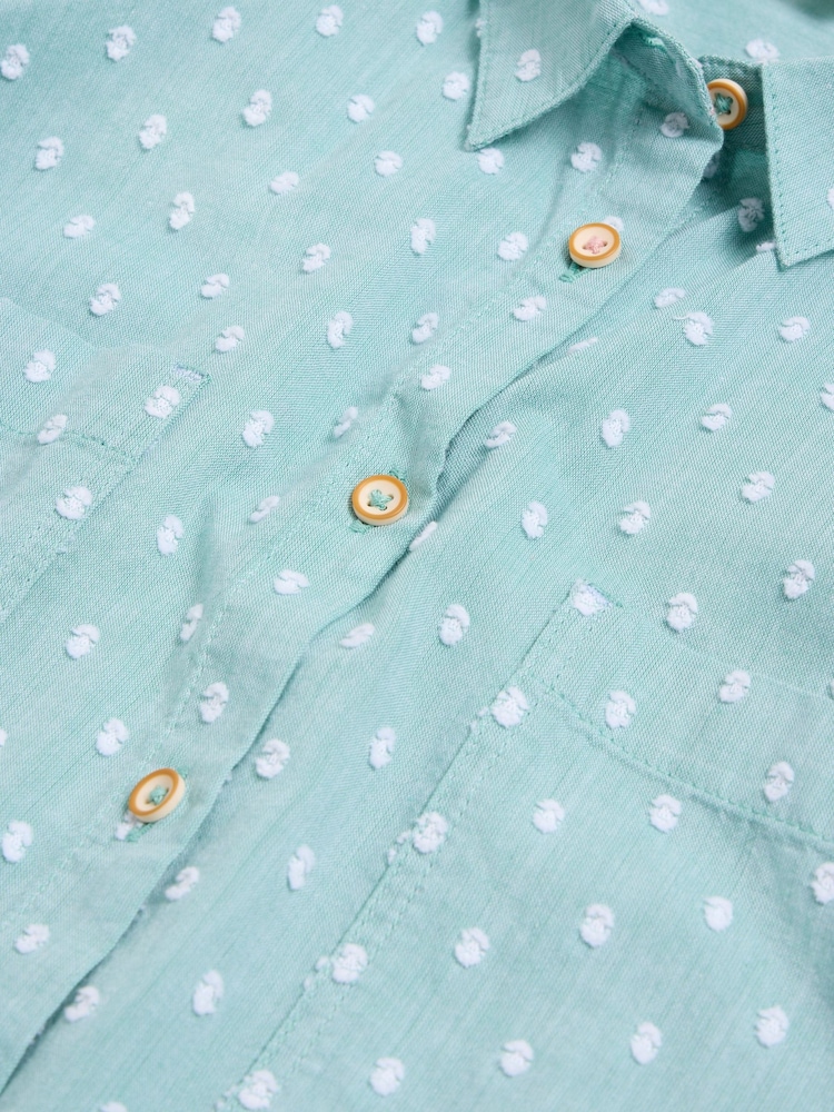 White Stuff Green Ellie Organic Cotton Shirt - Image 7 of 7