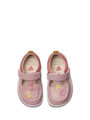 Clarks Pink Standard Fit (F) Lea Noodle Shine T. Shoes - Image 3 of 4