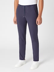 Remus Uomo Blue Slim Leg Tencel Stretch Chinos - Image 2 of 7