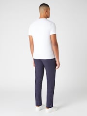 Remus Uomo Blue Slim Leg Tencel Stretch Chinos - Image 3 of 7