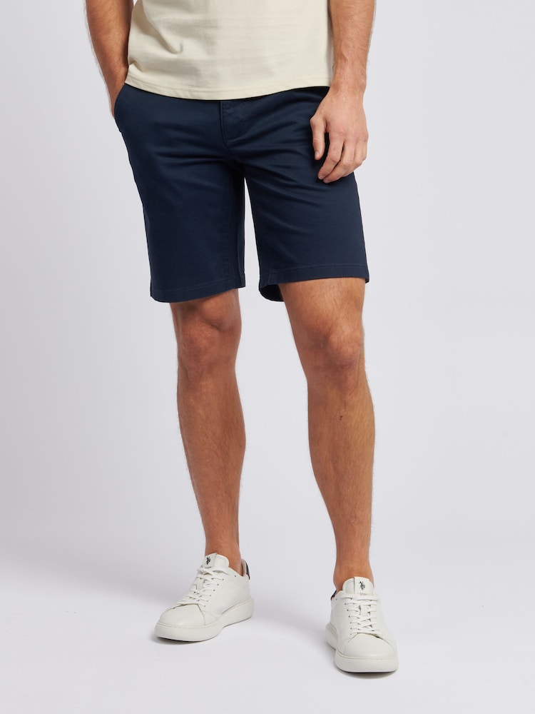 Blauw - U.S. Polo Assn. Classic Mens Chino Shorts - Image 1 of 8