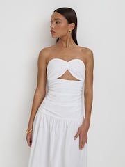 4th & Reckless White Lexie Bandeau Maxi Dress - Image 3 of 5