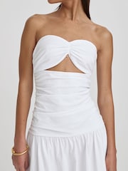 4th & Reckless White Lexie Bandeau Maxi Dress - Image 4 of 5