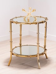 Interiors by Premier Silver Gold Kensington Townhouse Mirror Side Table - Image 1 of 3