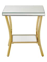 Interiors by Premier Silver Gold Kensington Townhouse Mirror Side Table - Image 2 of 3
