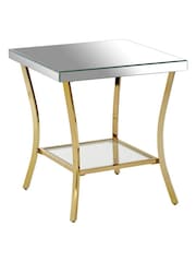 Interiors by Premier Silver Gold Kensington Townhouse Mirror Side Table - Image 3 of 3
