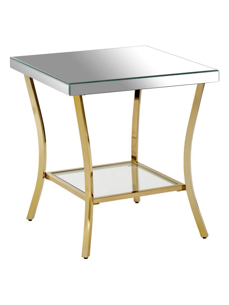 Interiors by Premier Silver Gold Kensington Townhouse Mirror Side Table - Image 3 of 3 Interiors by Premier Silver Gold Kensington Townhouse Mirror Side Table - Image 3 of 3