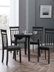Julian Bowen Black Coast Dropleaf Table - Image 1 of 5