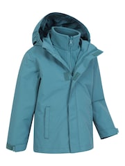 Mountain Warehouse Teal Kids Fell 3-In-1 Water Resistant Jacket - Image 2 of 7