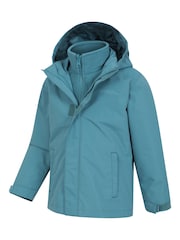Mountain Warehouse Teal Kids Fell 3-In-1 Water Resistant Jacket - Image 4 of 7