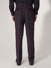 Black/Red Edit Metallic Check Trousers - Image 4 of 5
