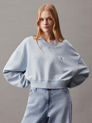 Calvin Klein Blue Label Washed V-Neck Jumper - Image 1 of 4
