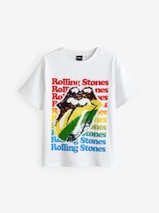 Ecru White Oversized Rolling Stones 100% Cotton T-Shirt (3-16yrs) - Image 4 of 6