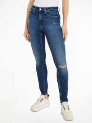 Calvin Klein Blue Mom Ripped Jeans - Image 2 of 5