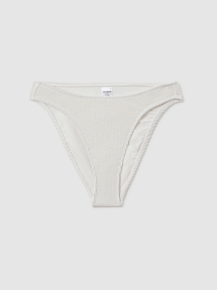 Wolkenwit - Good American Always Fits bikinibroekje met textuur - Image 2 of 5