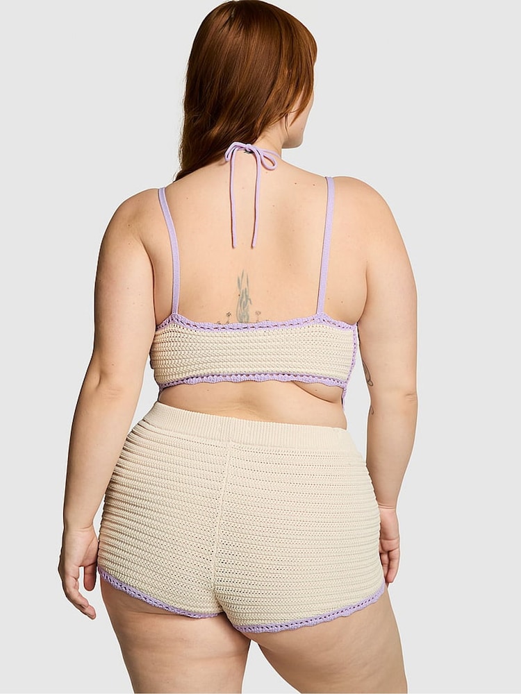 Victoria's Secret PINK White Shell Crochet Butterfly Two Piece Set - Image 2 of 3