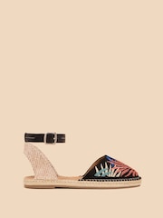 White Stuff Black Honeysuckle Leaf Espadrilles - Image 1 of 4
