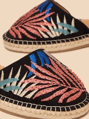 White Stuff Black Honeysuckle Leaf Espadrilles - Image 4 of 4