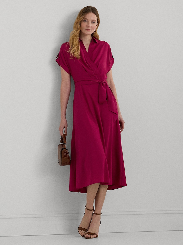 Lauren Ralph Lauren Fratillo Belted Crepe Dress - Image 1 of 8