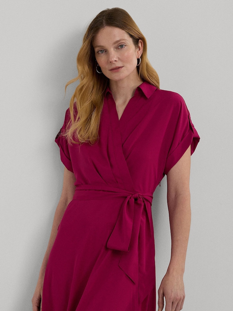 Lauren Ralph Lauren Fratillo Belted Crepe Dress - Image 2 of 8