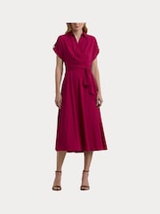 Lauren Ralph Lauren Fratillo Belted Crepe Dress - Image 7 of 8
