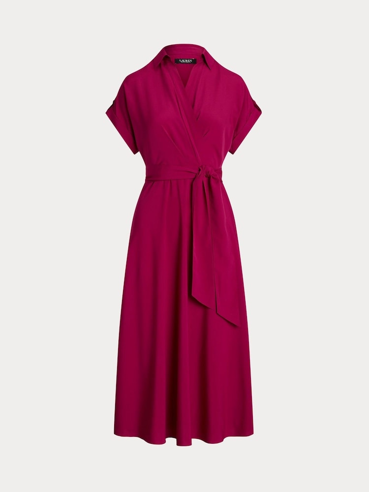 Lauren Ralph Lauren Fratillo Belted Crepe Dress - Image 8 of 8