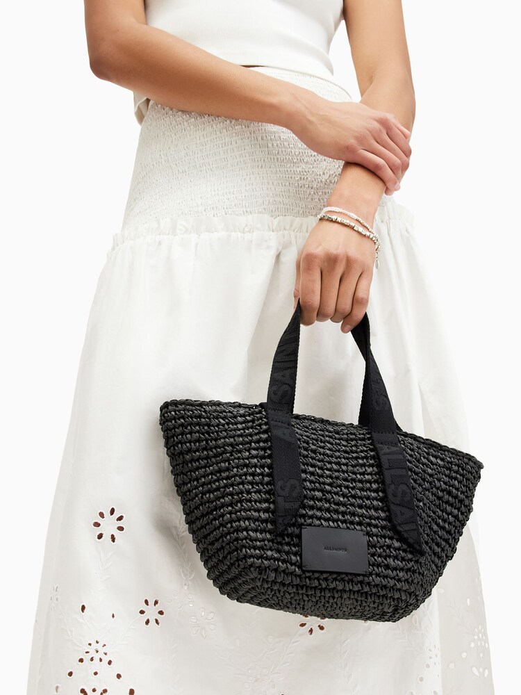 AllSaints Black Celayne Mini Tote Bag - Image 1 of 6