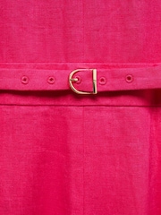 Mango Pink Linen Jumpsuit With Belt - Image 7 of 7
